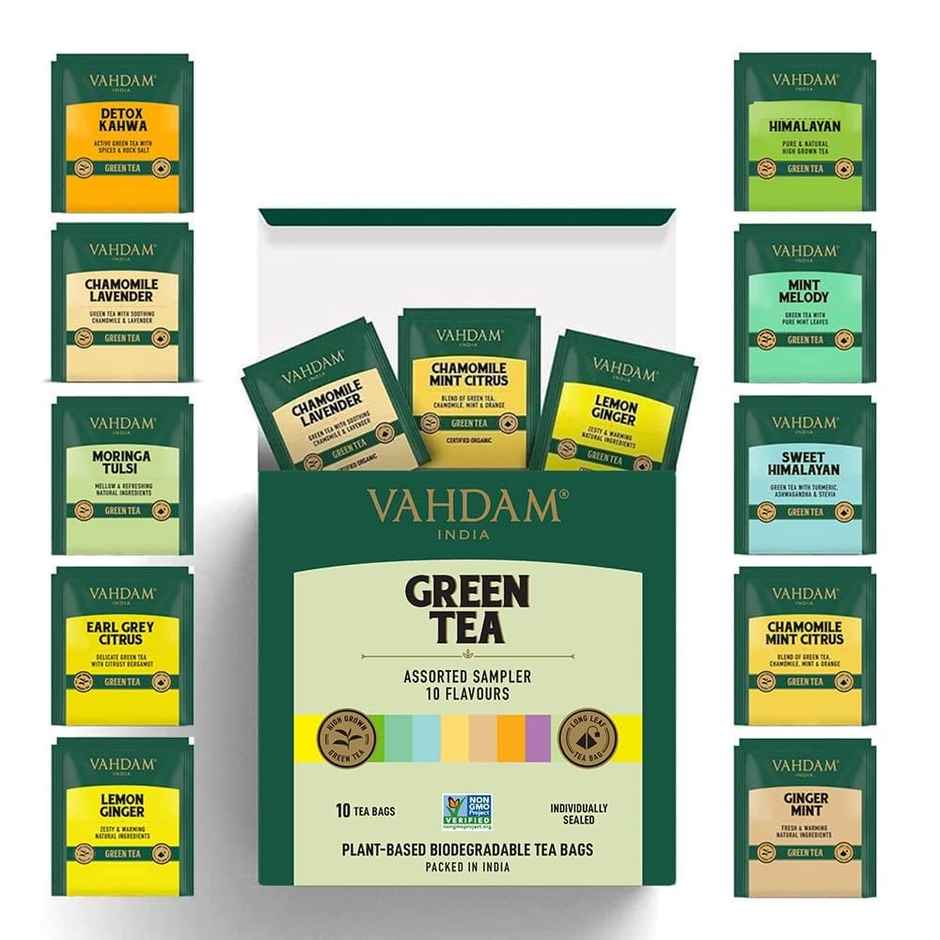 Vahdam Assorted Organic Green Tea