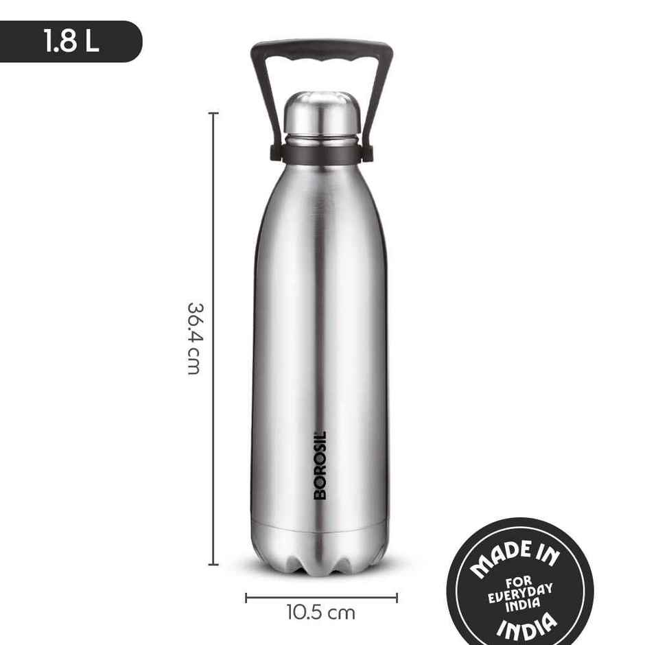 Borosil Bolt Double Wall Vacuum Insulated Stainless Steel Water Bottle | 1.8 L