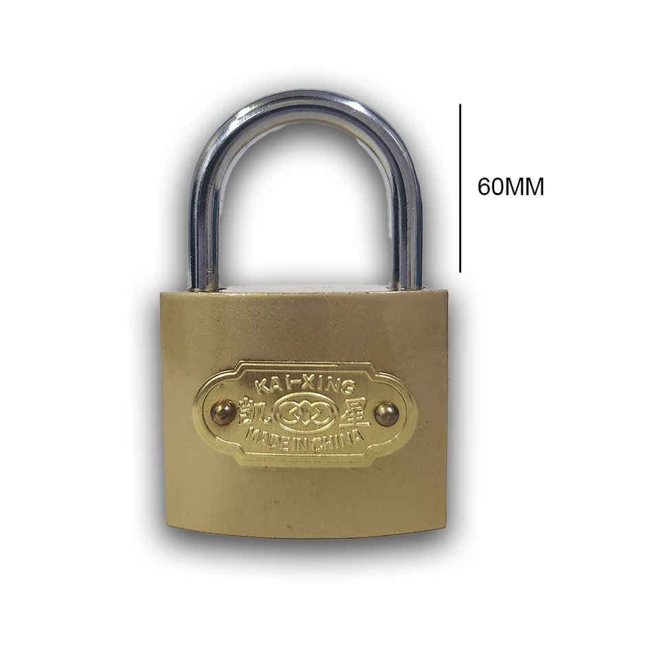 Chrome 60Mm Pad Lock Gold