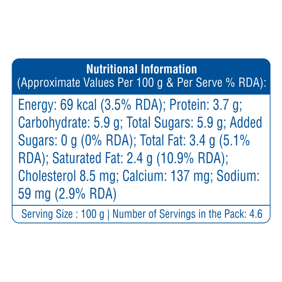 Mother Dairy Thick & Tasty Curd | 3.4% PP
