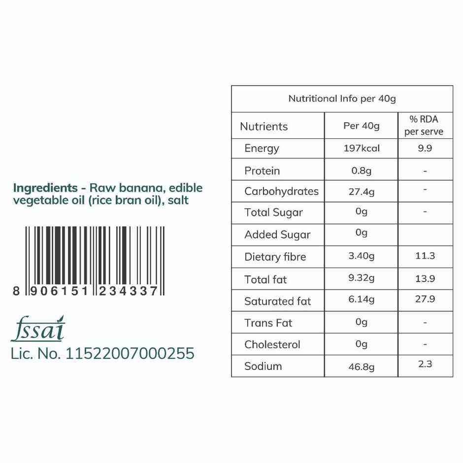 Snackible Salted Banana Chips | No Palm Oil, Made with Nendran Bananas