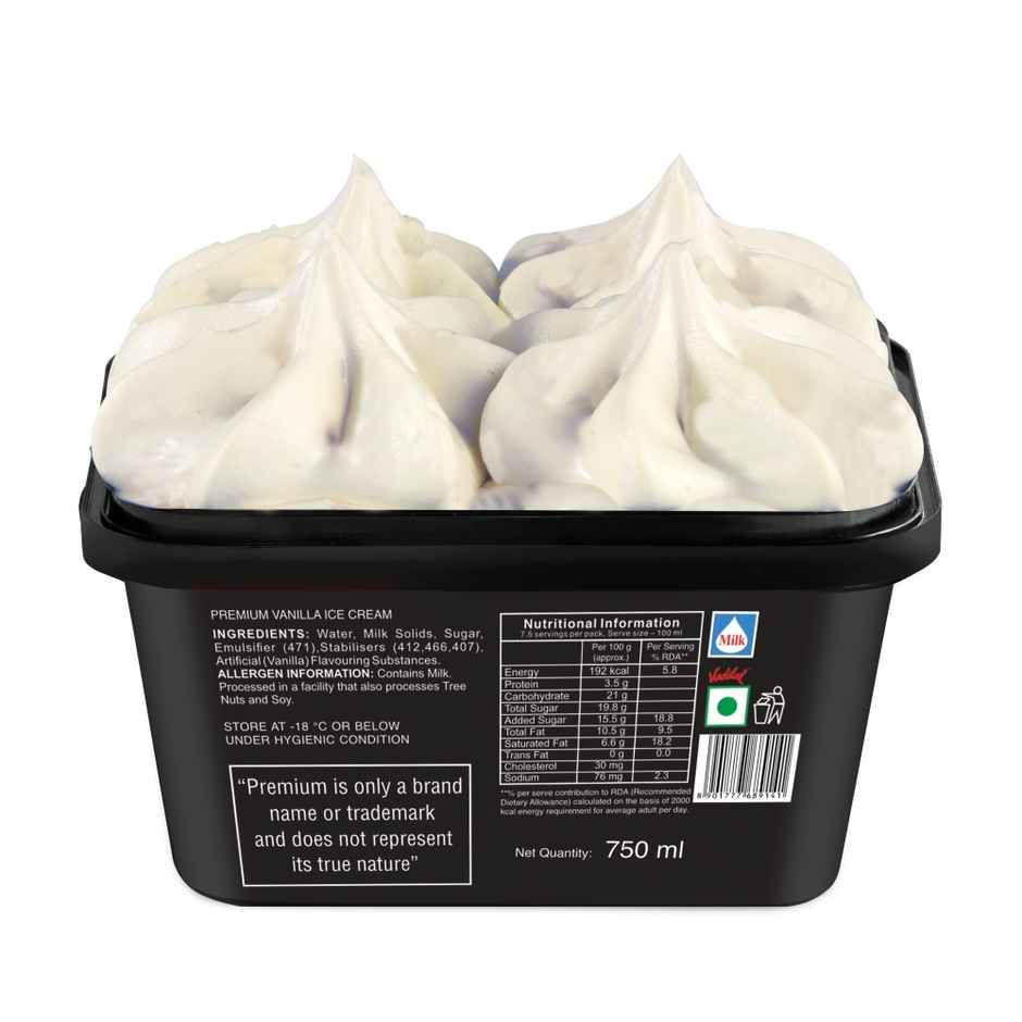 Vadilal Vanilla Gourmet Ice Cream Tub | Smooth & Indulgent