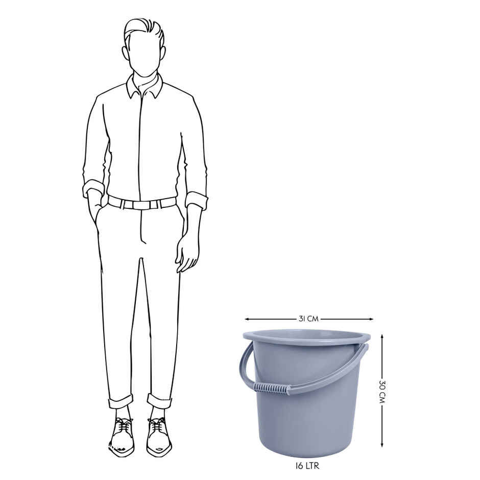 BAY6 Royce Bucket 16 L - Grey