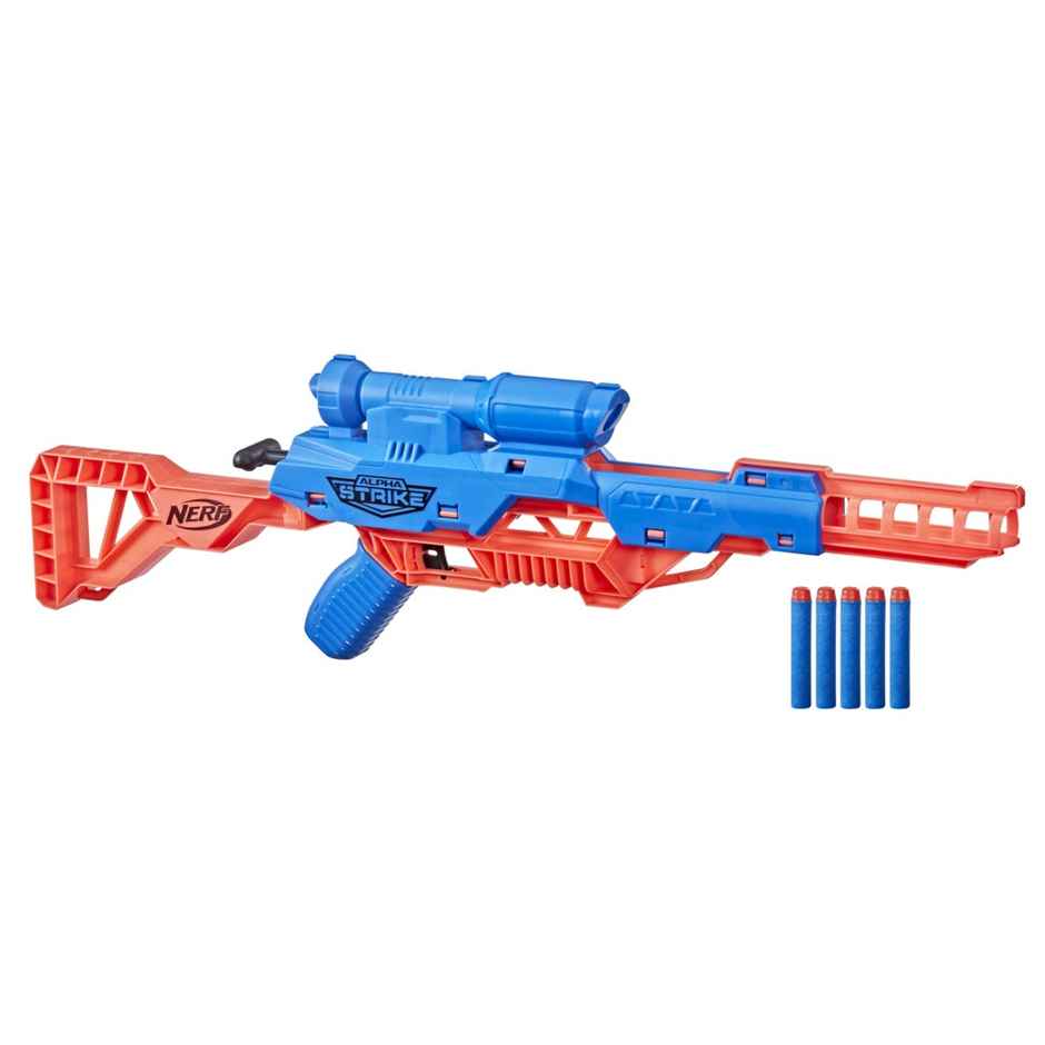 Nerf Alpha Strike Mantis LR-1 Dart Blaster with Scope | 5 Nerf Elite Darts | Toy Gun
