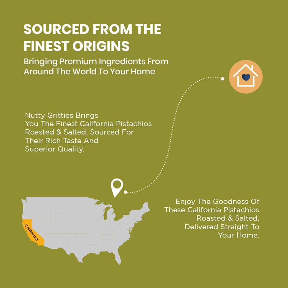 Nutty Gritties Roasted Pistachios - Lightly Salted, Non-Fried, Zero-Oil