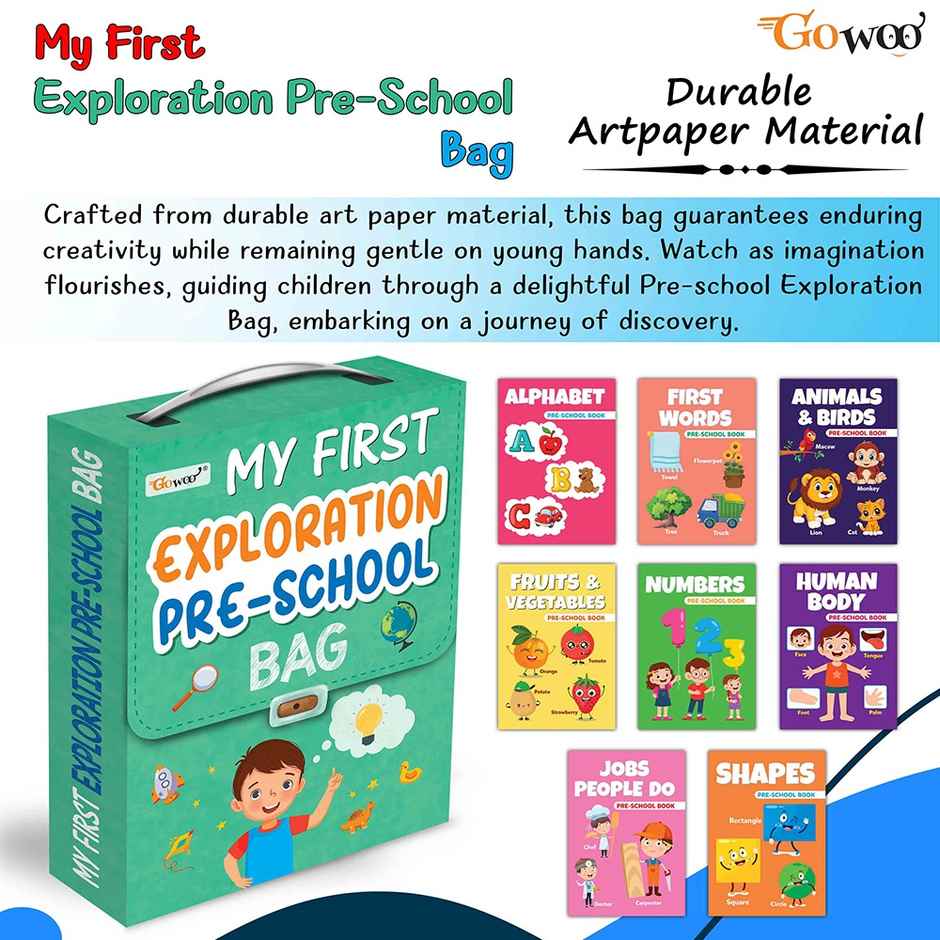 My First Exploration Preschool Bag-book for Kids Age 3-12, Children Learning Book - Set of 8 Book