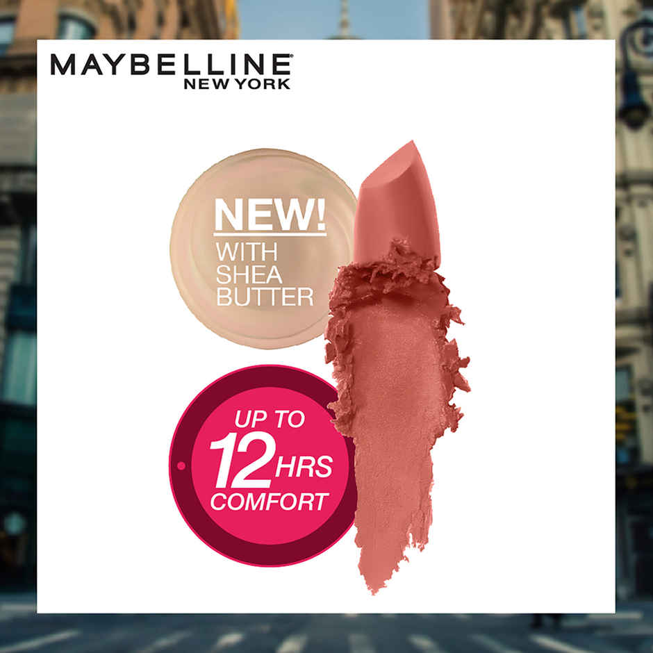 Maybelline New York Color Sensational Creamy Matte Lipstick - Nude Nuance | Hydrating