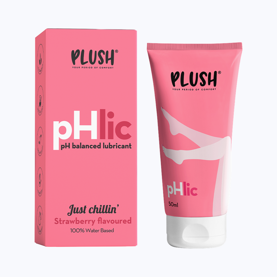 Plush Phlic Strawberry Lubricant For Men & Women Water Based Lube & Aloe Infused