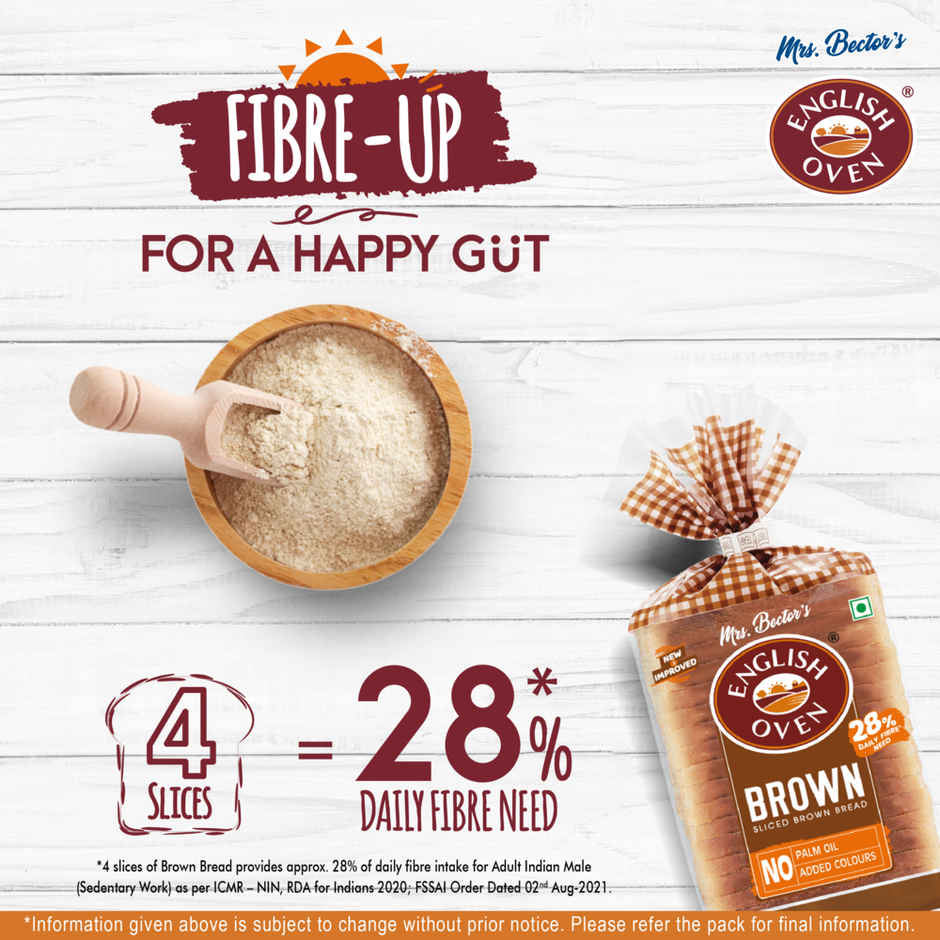 English Oven Brown Bread | No Palm Oil | High Fibre