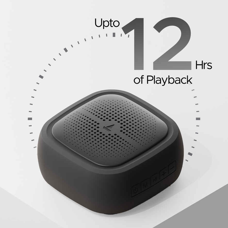 boAt Stone 200 Pro BT Speaker w/ 8W RMS Sound, 12H Playtime, BT v5.1 & IPX6 Rating (Pitch Black)