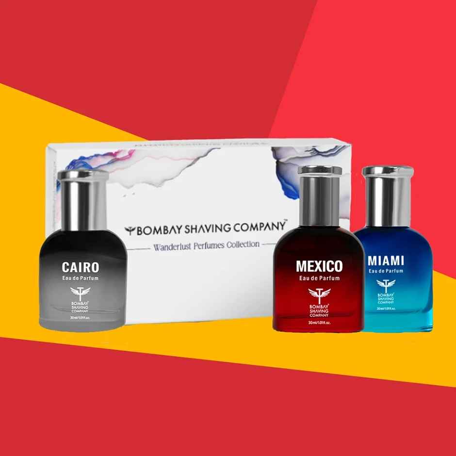 Bombay Shaving Company Long Lasting Wanderlust Perfume Gift Kit For Men | Pack Of 3