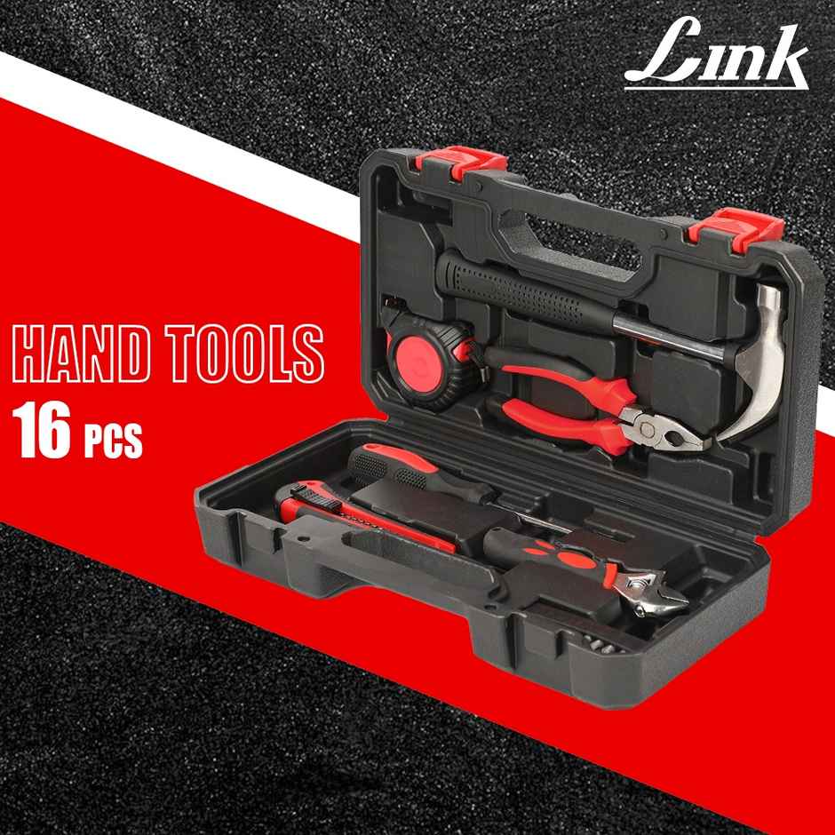 Link Prabal 16-Piece DIY Hand Tool Kit - Includes Plier | Wrench | Hammer & More