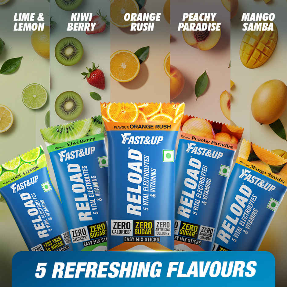 Fast&Up Reload Zero Sugar Instant Hydration Sticks With 5 Essential Electrolytes | Assorted