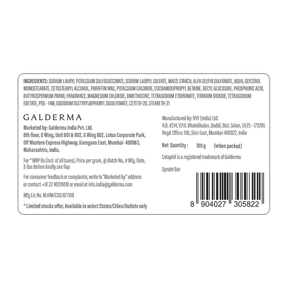 Cetaphil Cleansing Moisturizing Syndet Bar