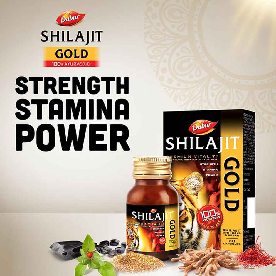 Dabur Shilajit Gold Capsules | 10 Caps | Premium & Trusted