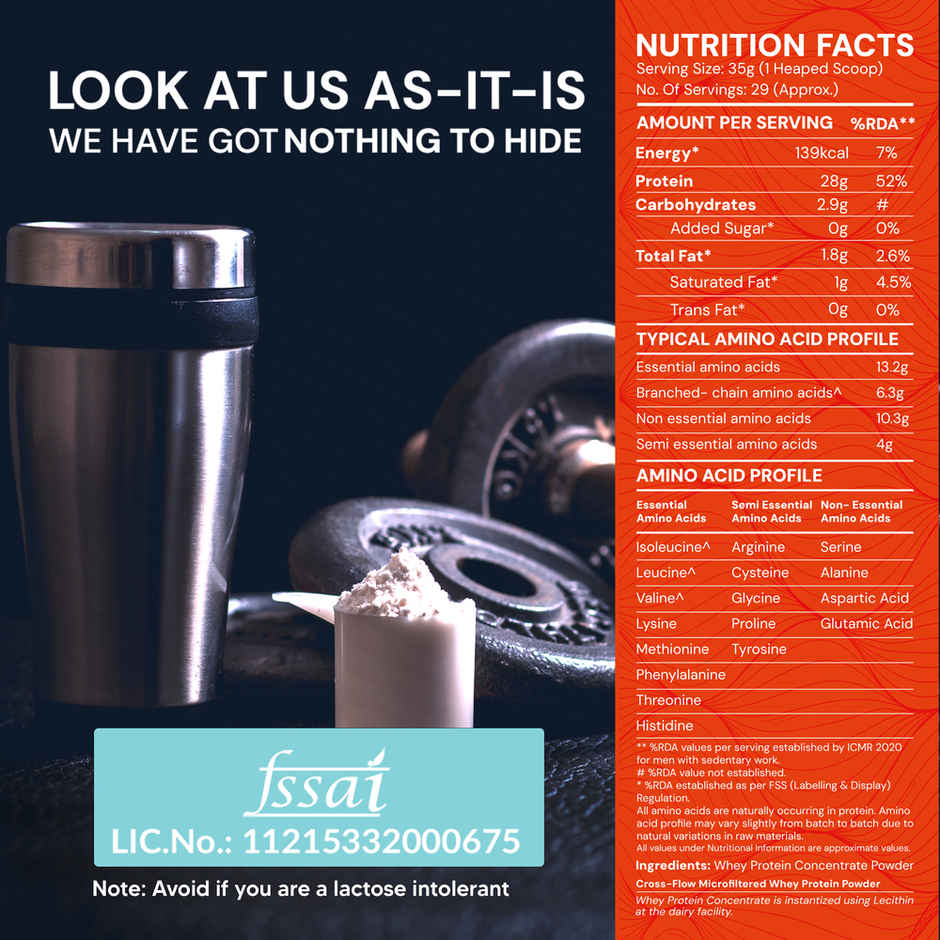 AS-IT-IS ONE Whey Protein Concentrate 1kg | Unflavoured