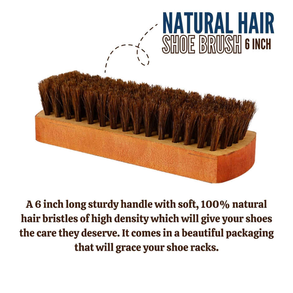 Helios Natural Hair Shoe Brush | Brown