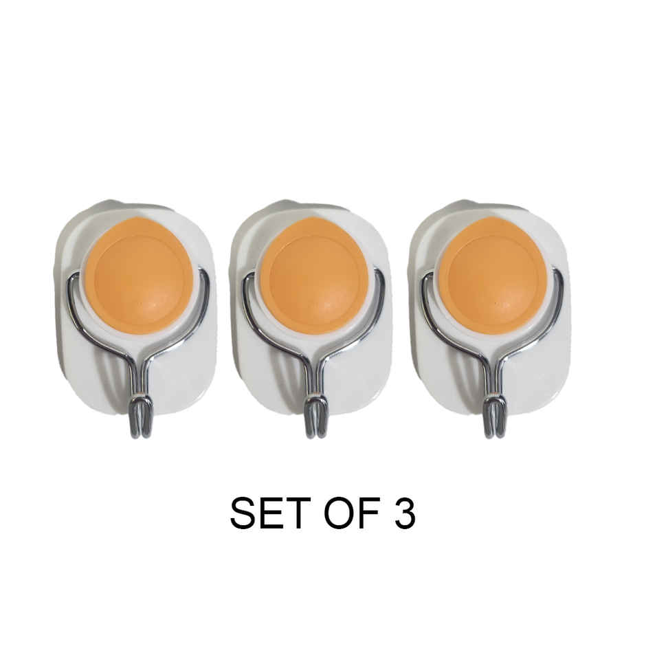 Chrome 2797 Self Adhesive Wall Hook | Set Of 3 - Assorted