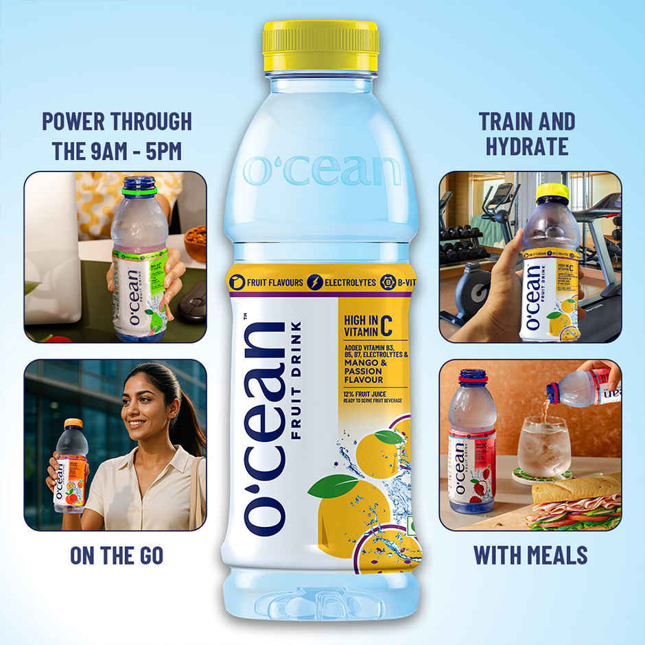 O'cean Beverages Mango and Passion Flavoured Water Bottle