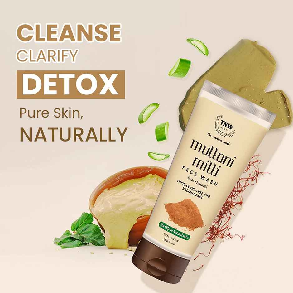 TNW The Natural Wash Multani Mitti Face Wash for Removing Pigmentation, Controls Acne & Excess Oil