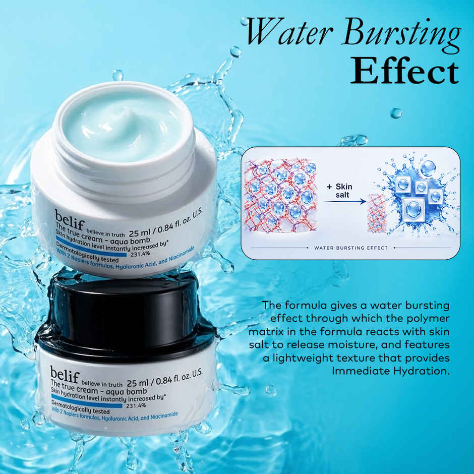 Belif The True Cream Aqua Bomb Moisturizer With Ultra Lightweight Oil Free Hydration