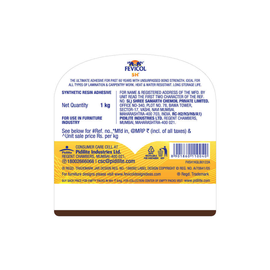 Fevicol SH 1kg Woodworking Adhesive | Strong, Durable Glue for Furniture & Carpentry