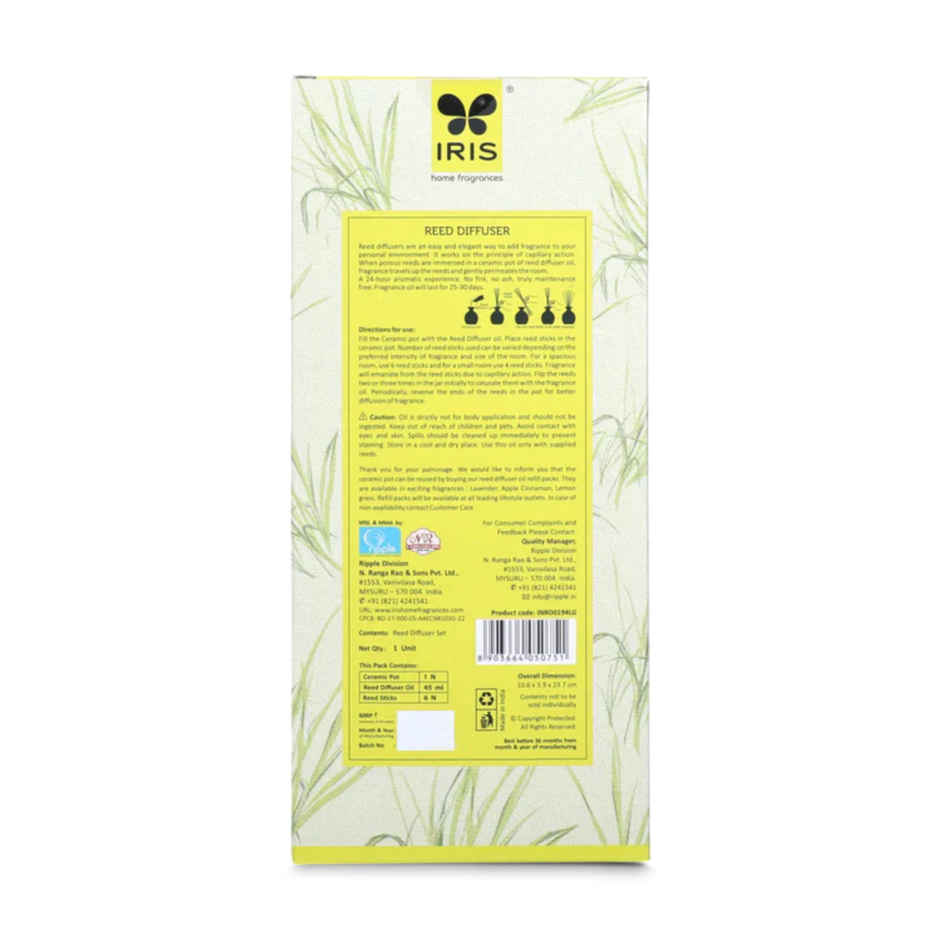 IRIS Lemon Grass Reed Diffuser Set