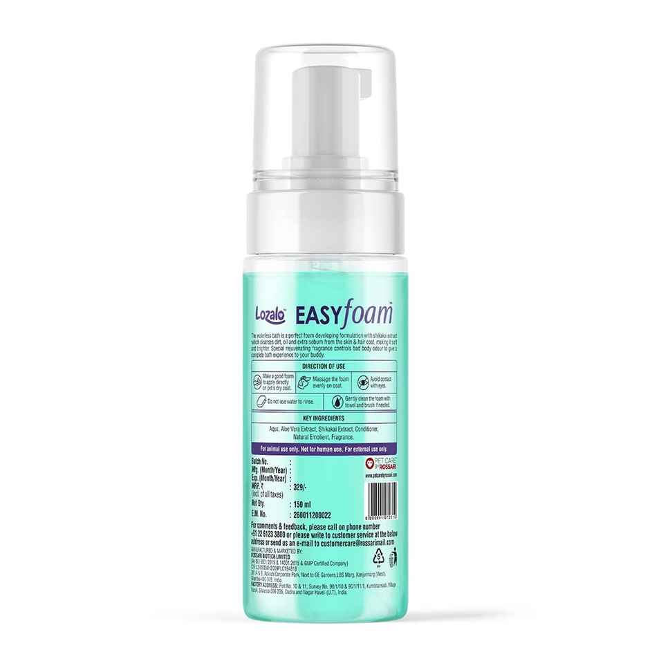 Lozalo Easy Foam Waterless Pet Shampoo | Sulphate-Free | Shikakai Extract