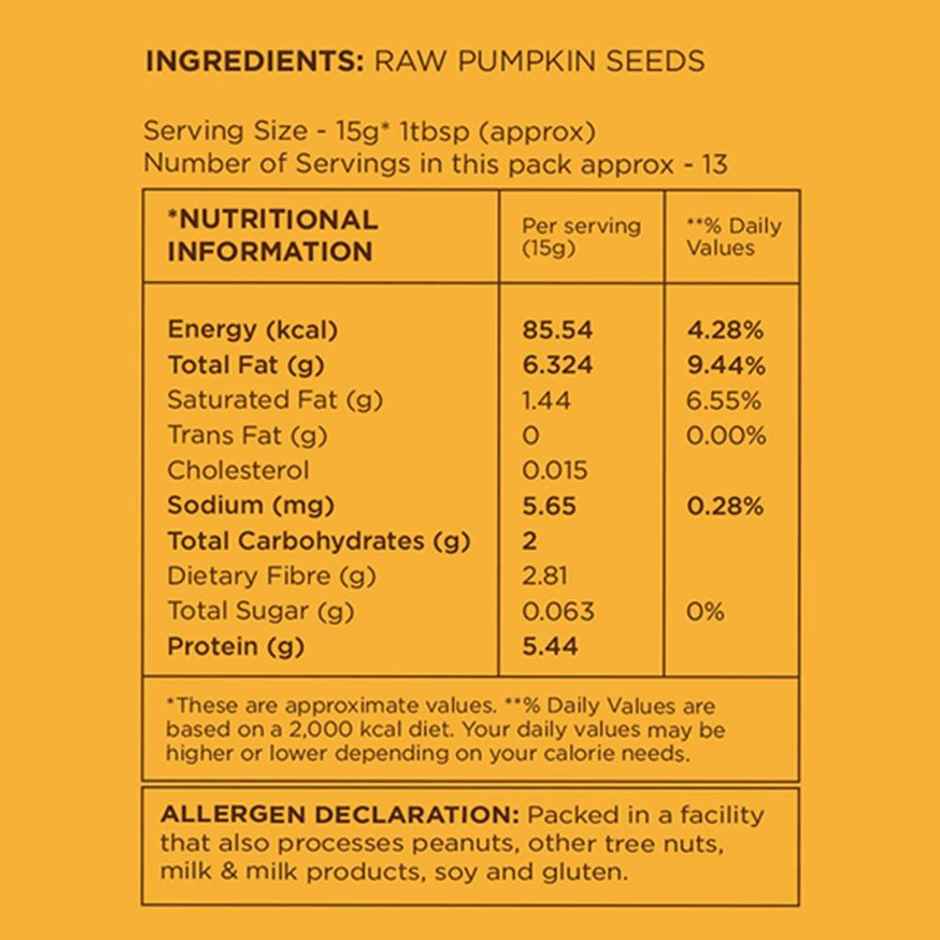 Open Secret Raw Pumpkin Seeds - Healthy Diet Snack, Protein Rich, High In Fibre