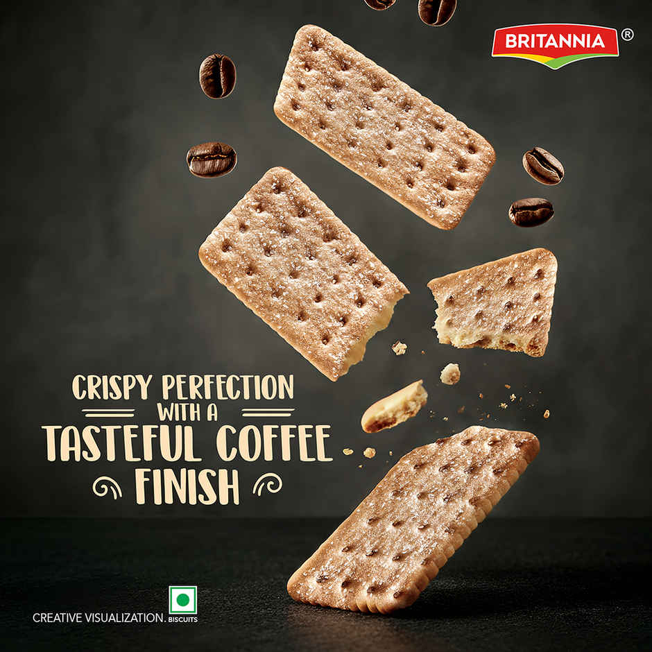Britannia Biscafe Super Thin Coffee Flavoured Crackers | Combo