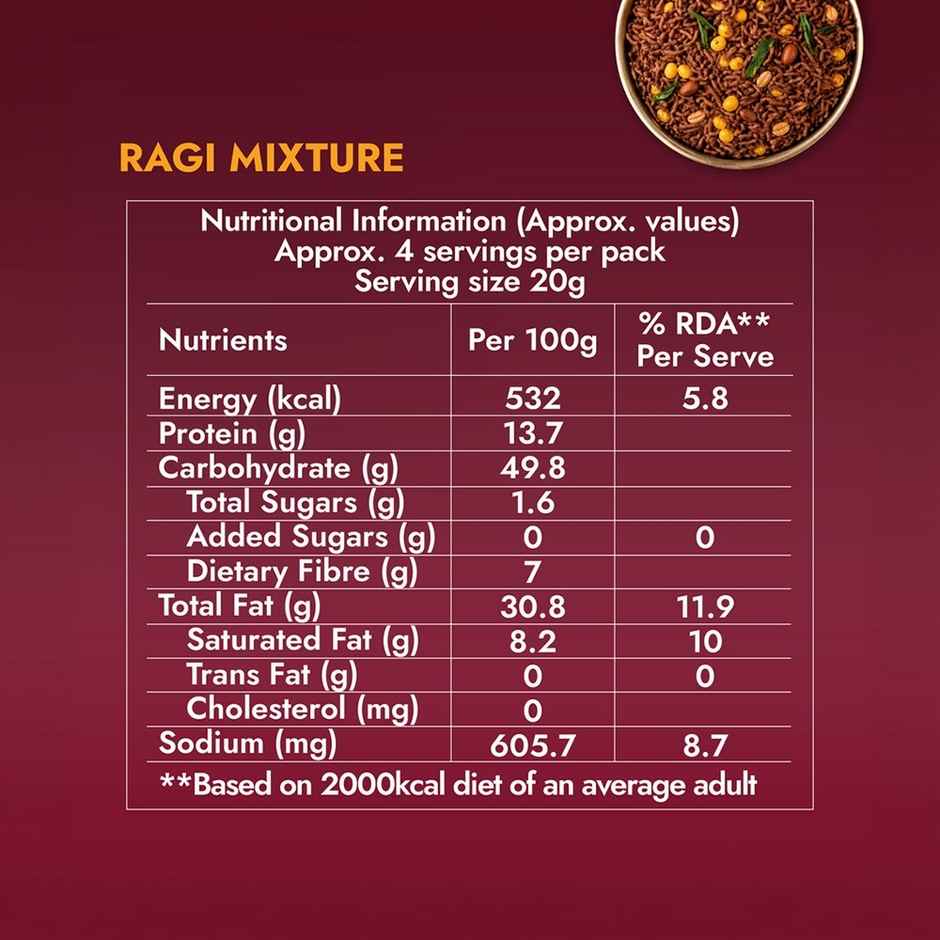 Sweet Karam Coffee Ragi Mixture Namkeen - No Palm Oil