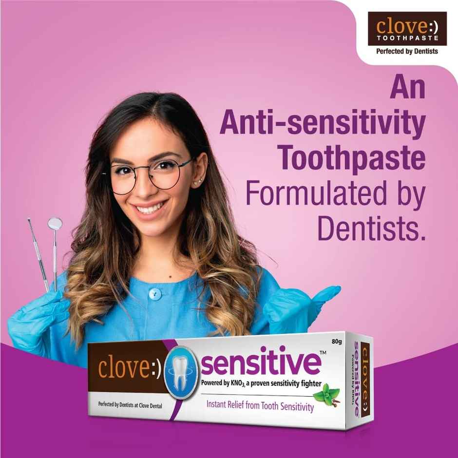 Clove Sensitive Toothpaste with Anti-Sensitivity & Fluoride Formulation