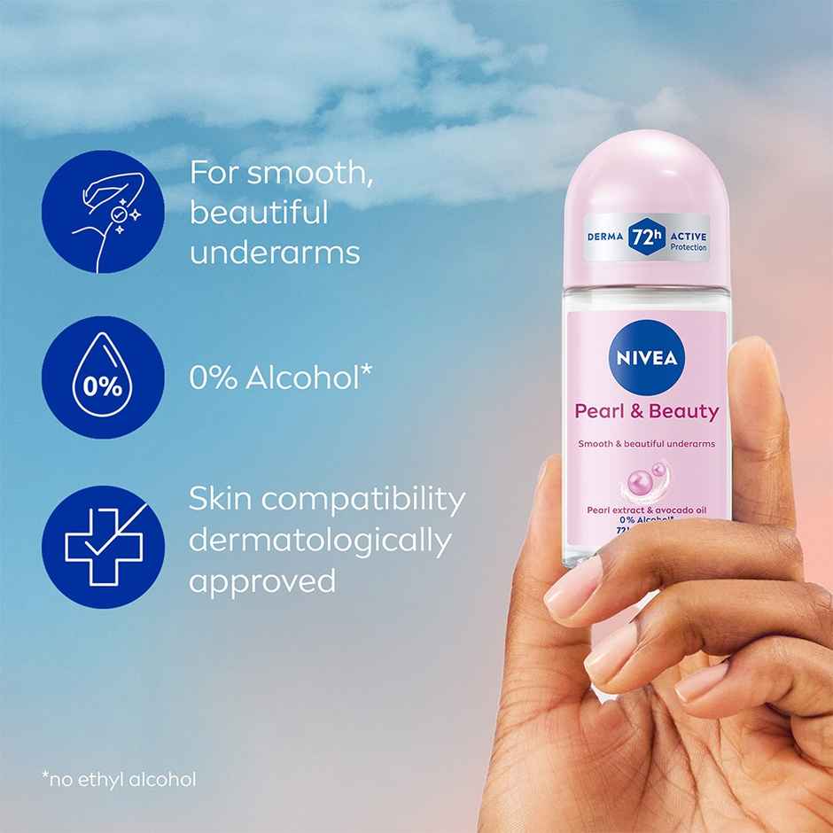Nivea Deo Roll On Pearl beauty Underarms 72h protection