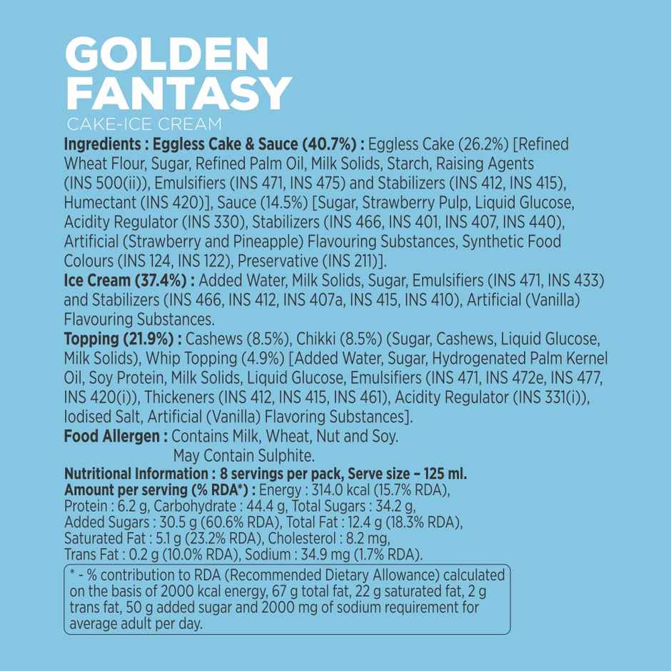 Havmor Golden Fantasy Cakes