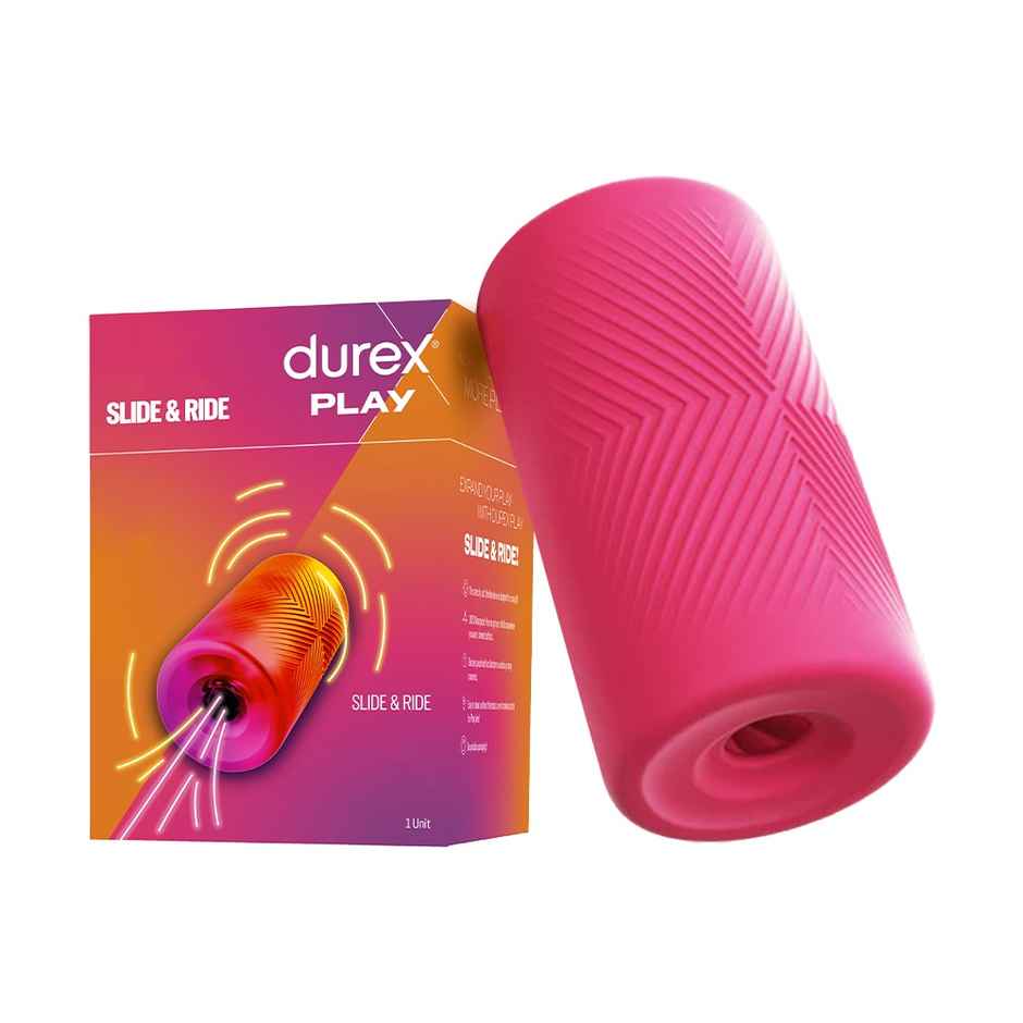 Durex Slide & Ride Stroker (1pc) & Durex Naturals Intimate Lubricant Gel (100ml) Combo 