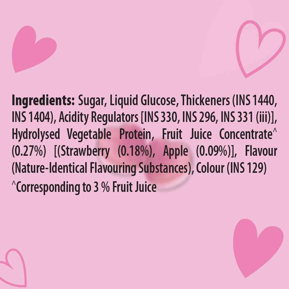 Alpenliebe Juzt Jelly Heart Strawberry Soft Candy with Fruit Juice Combo 