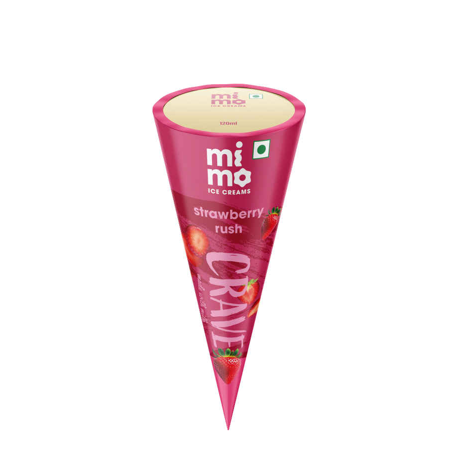 Mimo Crave Cone Strawberry Rush Ice Cream