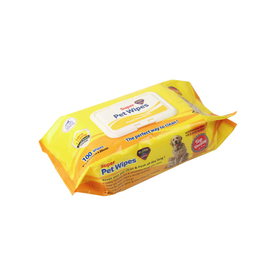 Super Pet Fresh Lime Scent Pet Wipes