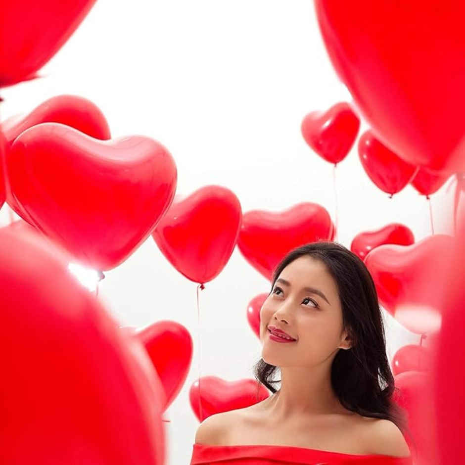 Heart Shape Balloons | Red | Let's Vybe