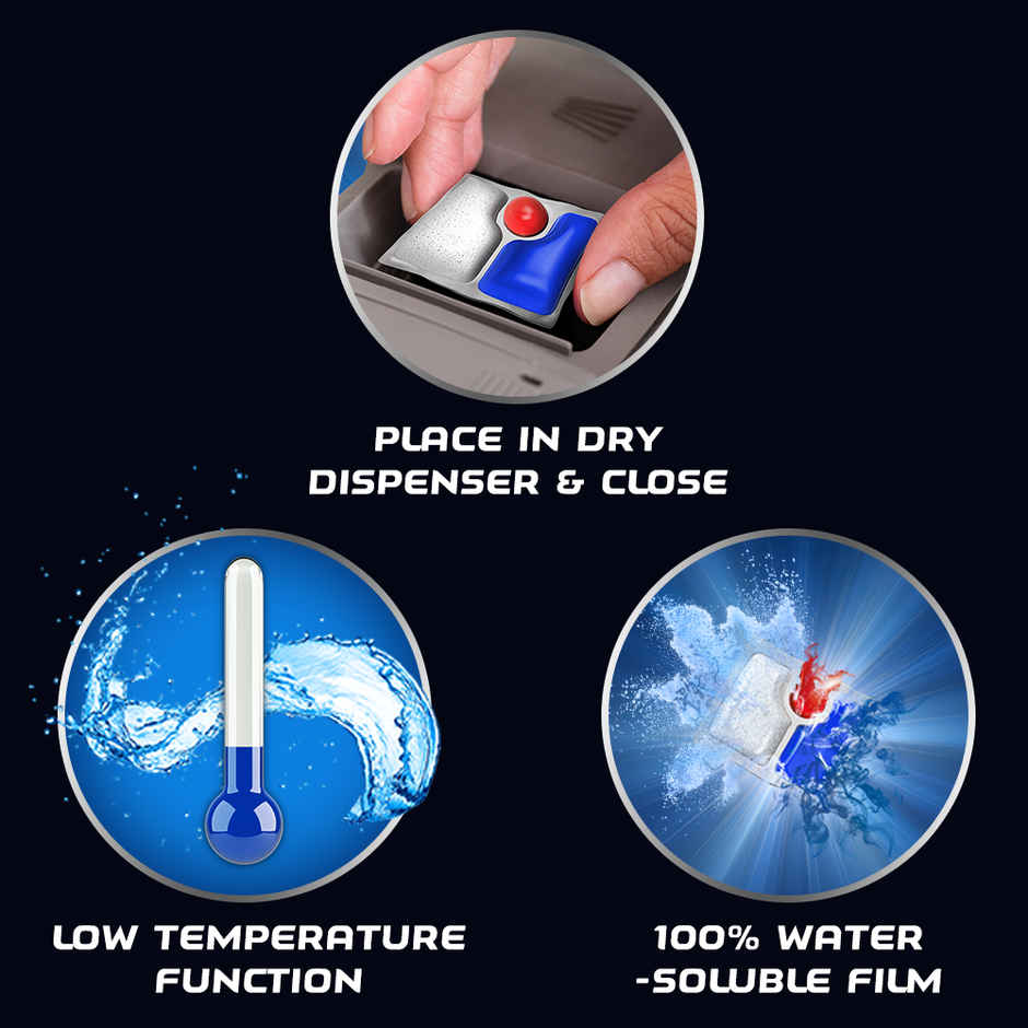 Finish Quantum Dishwasher Tablets (50pc) & Finish Dishwasher Rinse Aid Liquid (400ml) Combo