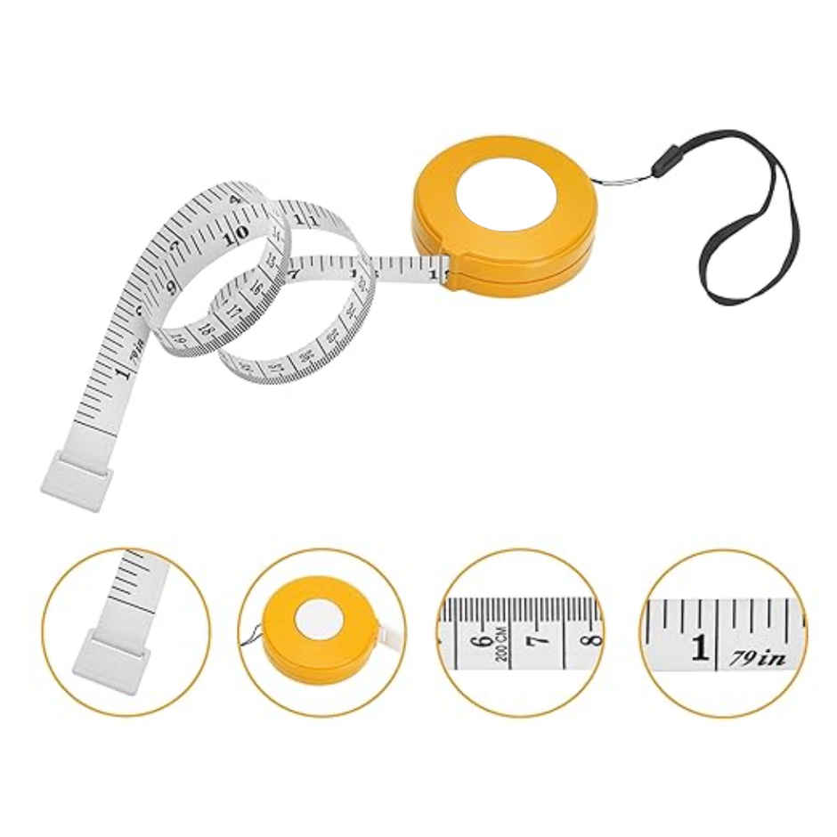 SE7EN Tailor Tape Retractable Tape Measure For Cloth, Body Measurements And Tailoring - 2m