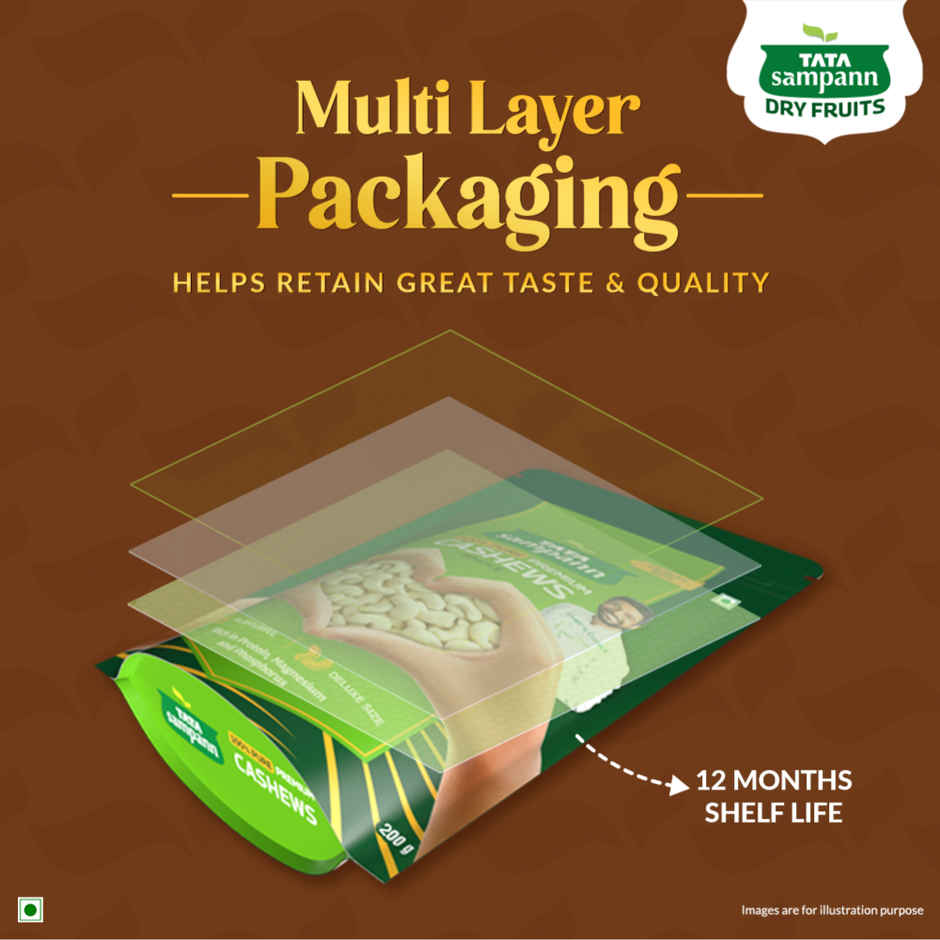 Tata Sampann 100% Pure Premium Cashews/Kaju Whole