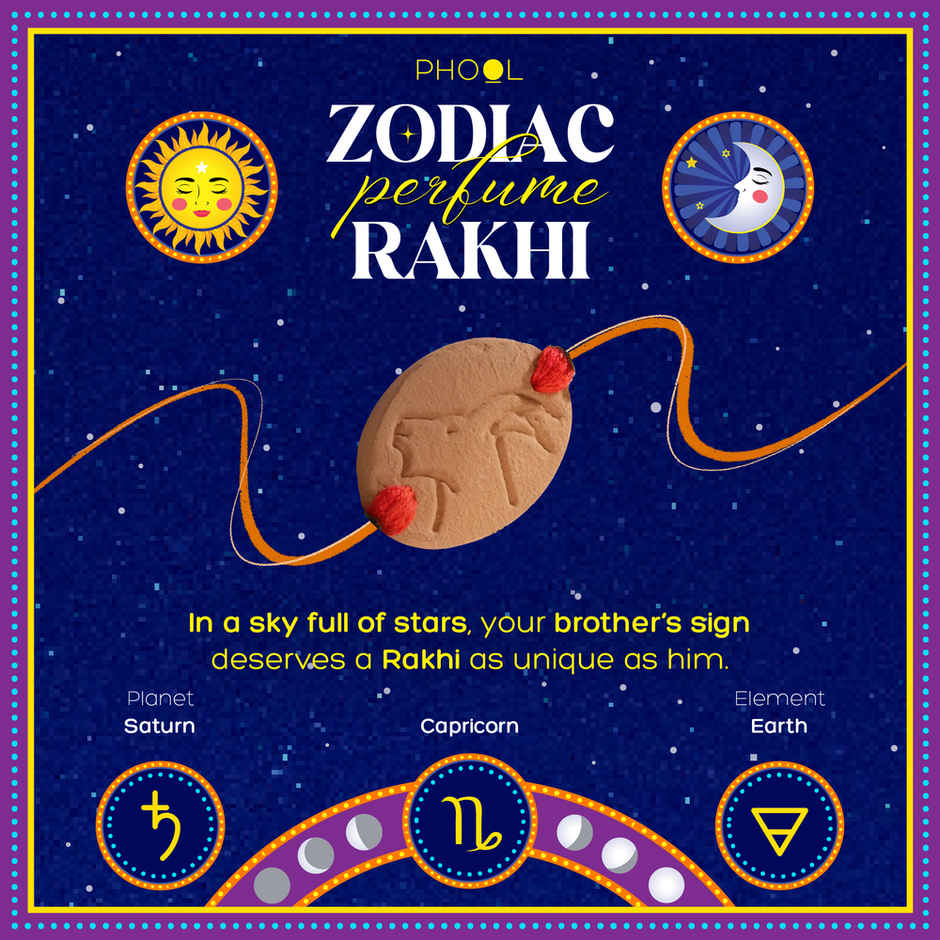 Zodiac Capricorn Rakhi for Brother (Phool)
