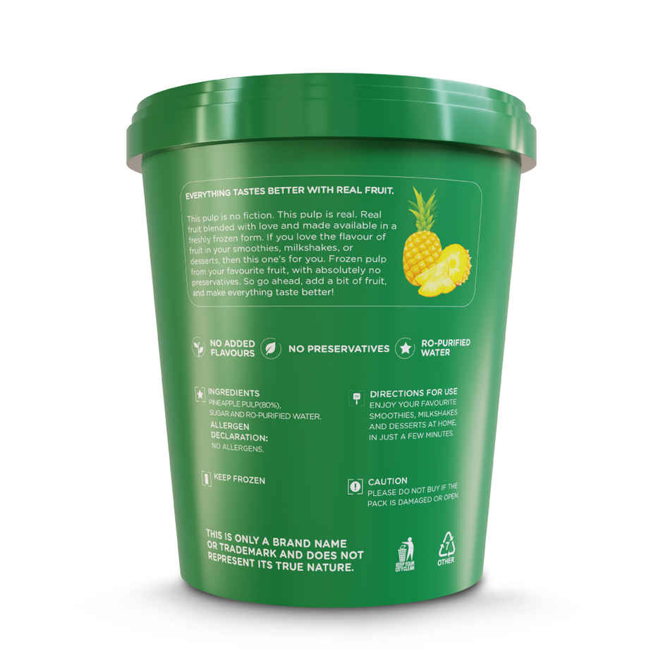 iD Fresh Frozen Pineapple Pulp