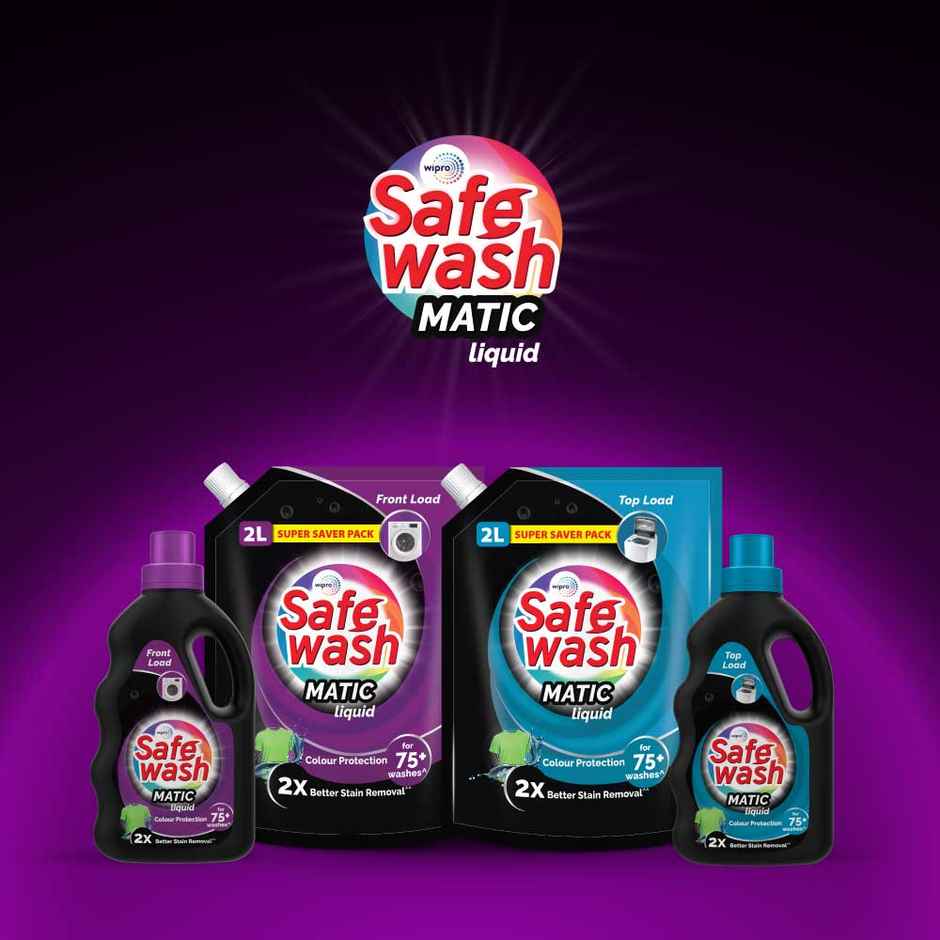 SafeWash Front Load Matic Premium Detergent Liquid | 2X Stain Removal