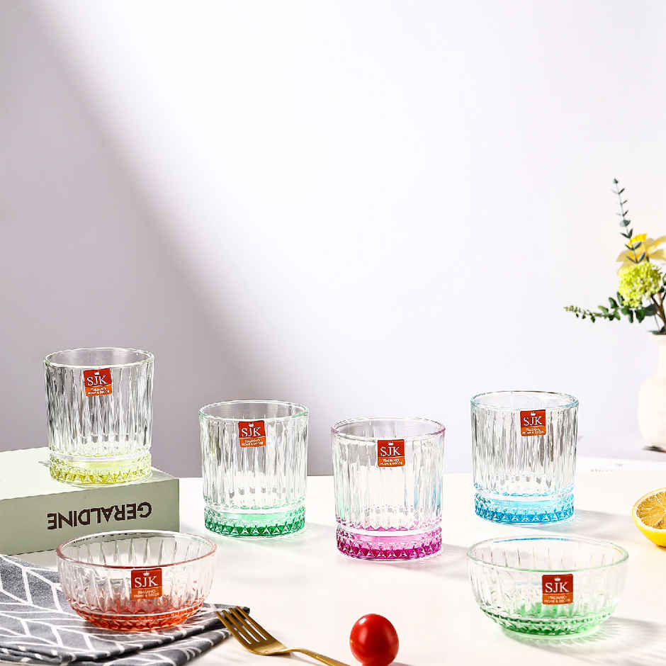 Sanjeev kapoor DUBAI COLORED PARTY SET | 4 pcs 330 ml + 2 pcs 300 ml