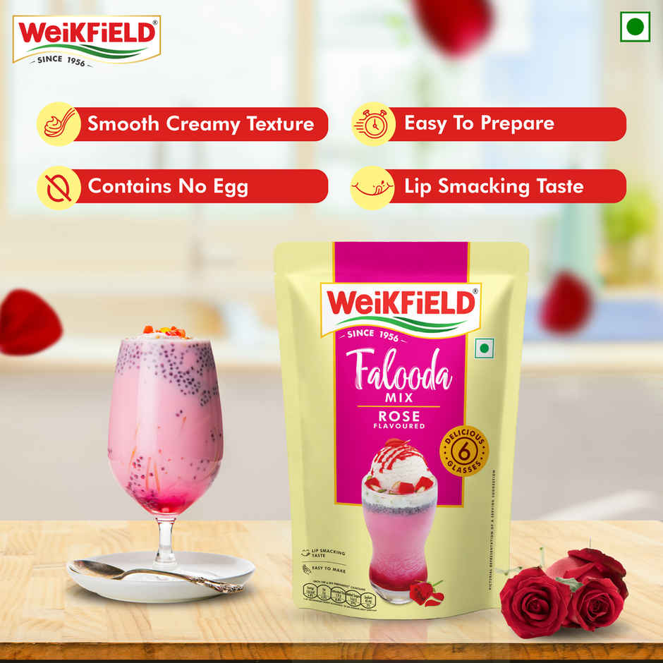 Weikfield Falooda Mix Rose Flavour Pouch