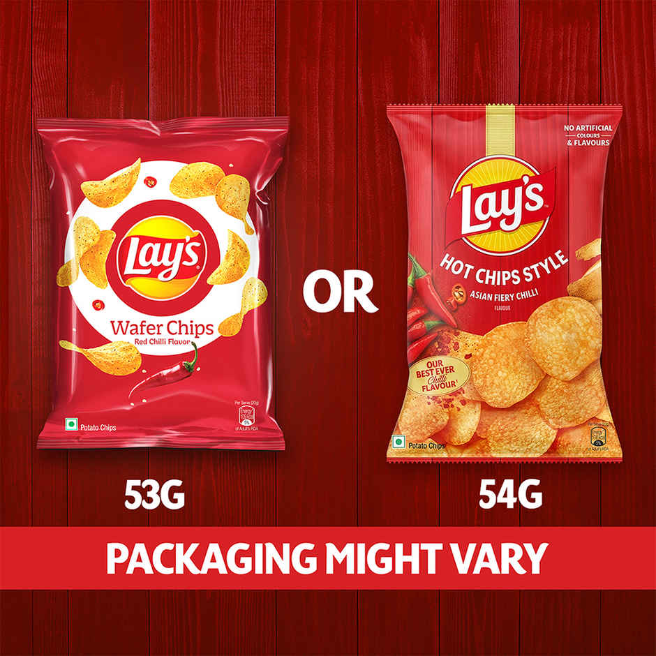 Lay's Hot Chips Style Asian Fiery Chilli Flavour Potato Chips