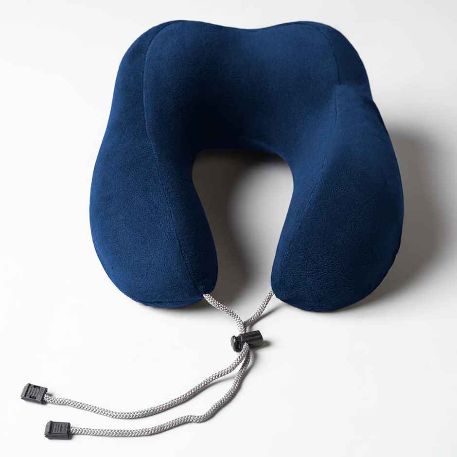 Sleepyhead Contour Shaped Premium Memory Foam Neck Pillow | Travel Pillow (Navy Blue)