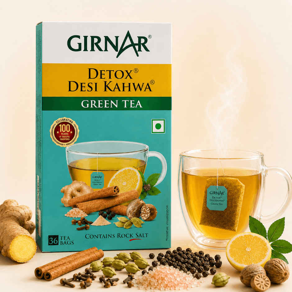 Girnar Detox Desi Kahwa Green Tea Bags